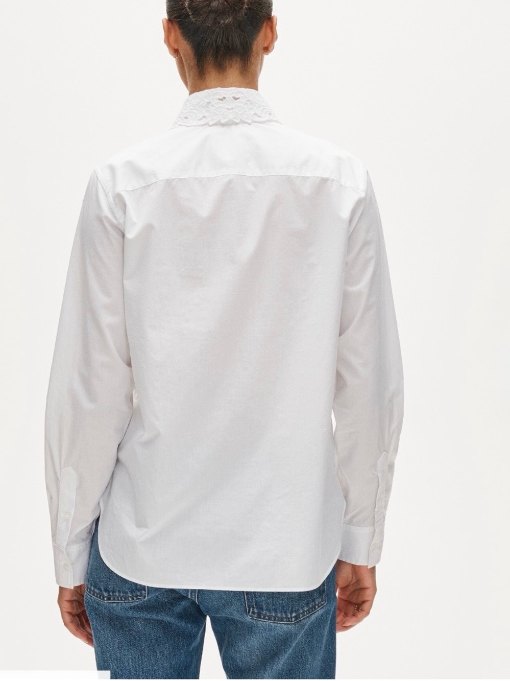 J. Crew White Lace Tie-Neck Shirt - Picture 3 of 5